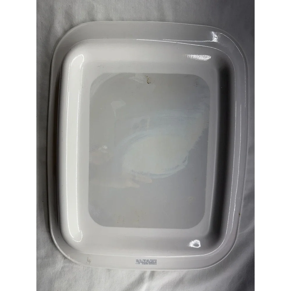 Corning Ware MW-3 Microwave Browner Grill White Rectangular Searing Pan 12x10